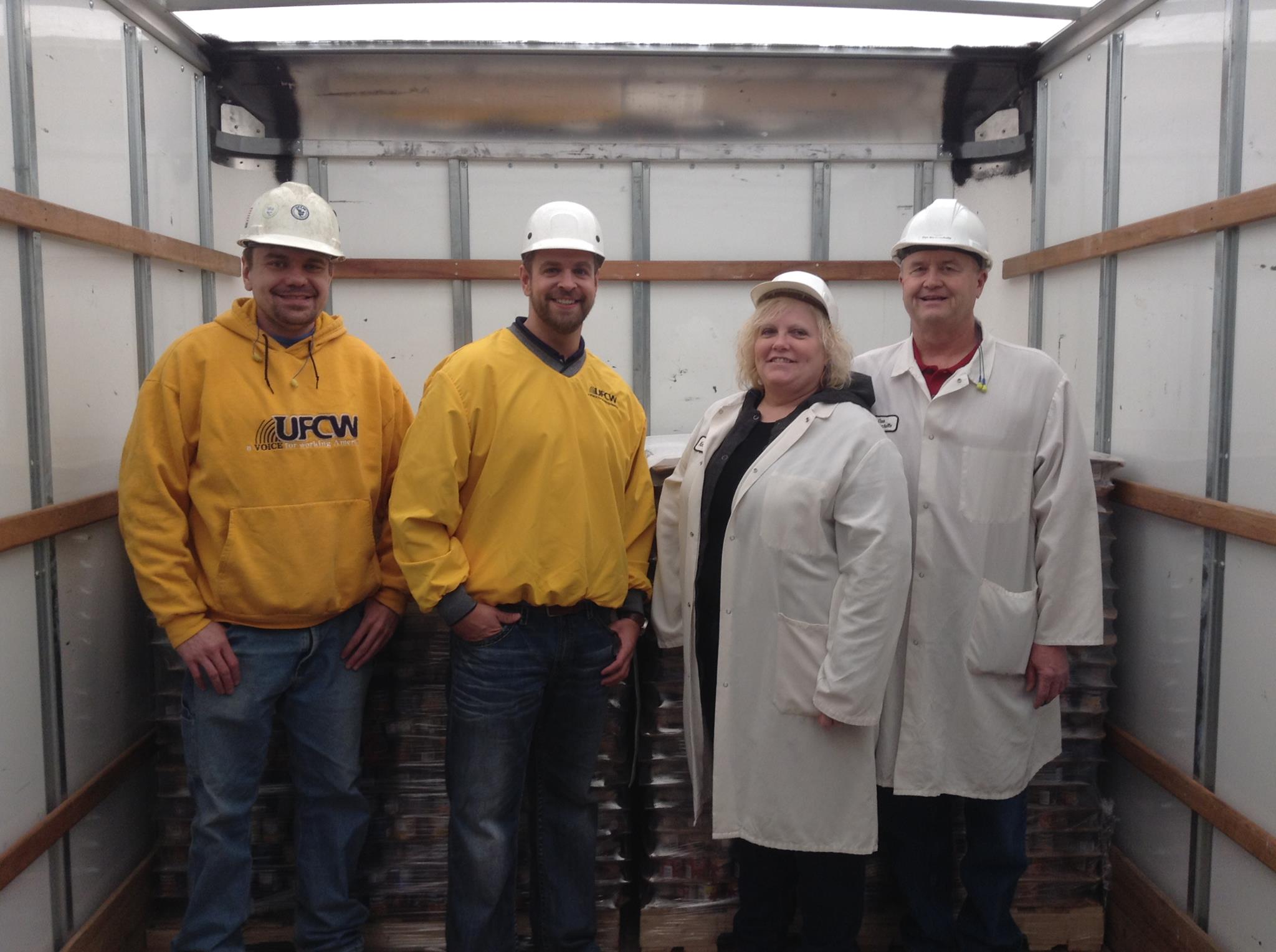 Members of Local 617 who proudly process the products made at the Fort Madison Iowa Plant