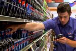 Pepsi vendor stocks shelves