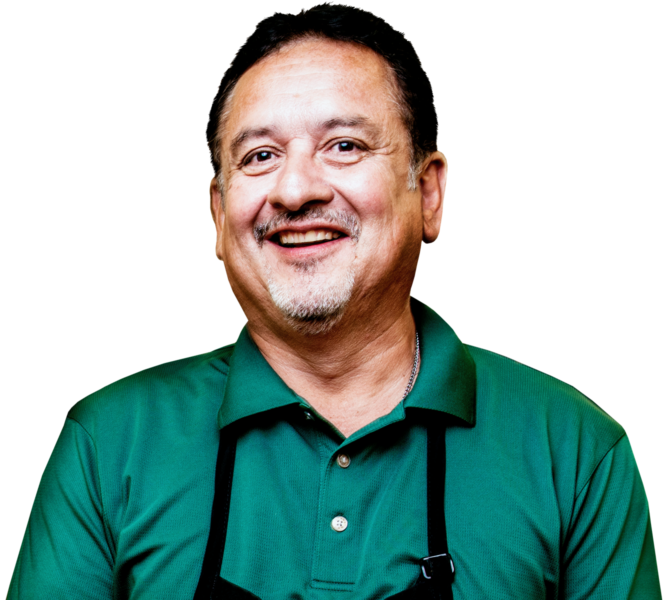 Middle-aged Latino Grocery Worker